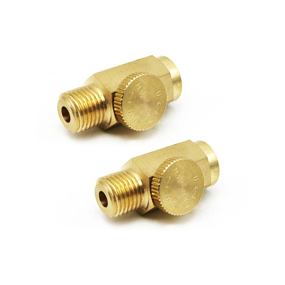 2pcs Air Flow Valve Pneumatic Tool Speed Control Switch Air Pressure Regulator Head(As Show)