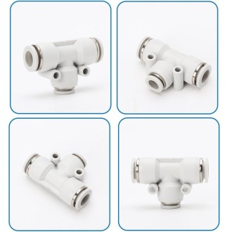 PE-12 LAIZE 2pcs PE T-type Tee Pneumatic Quick Fitting Connector