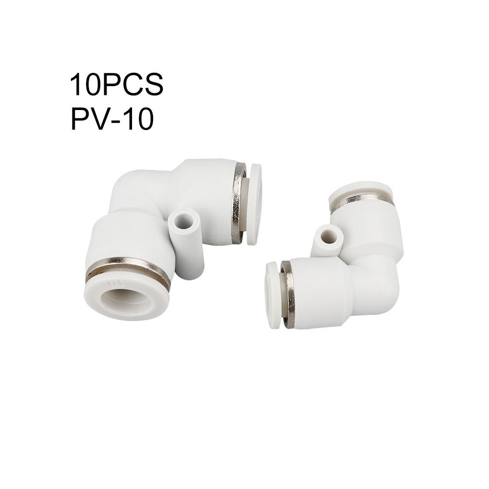 PV-10 LAIZE 10pcs PV Elbow Pneumatic Quick Fitting Connector