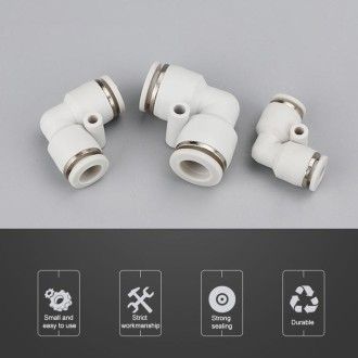 PV-10 LAIZE 10pcs PV Elbow Pneumatic Quick Fitting Connector