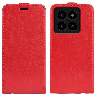 For Xiaomi 14 Pro R64 Texture Single Vertical Flip Leather Phone Case(Red)