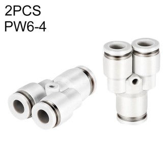 PW6-4 LAIZE 2pcsPW Y-type Tee Reducing Pneumatic Quick Fitting Connector