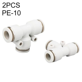 PE-10 LAIZE 2pcs PE T-type Tee Pneumatic Quick Fitting Connector