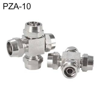 PZA-10 LAIZE Nickel Plated Copper Y-type Tee Pneumatic Quick Connector