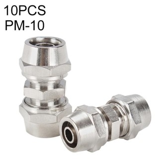 PM-10 LAIZE 2pcsNickel Plated Copper Straight Pneumatic Quick Connector