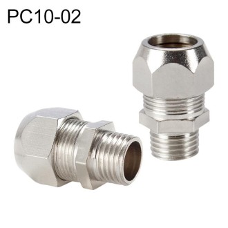 PC10-02 LAIZE Nickel Plated Copper Reducer Straight Pneumatic Quick Fitting Connector