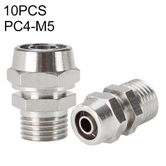 PC4-M5 LAIZE 10pcs Nickel Plated Copper Pneumatic Quick Fitting Connector