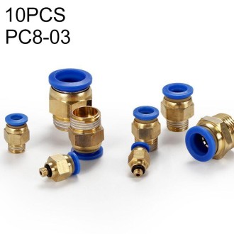 PC8-03 LAIZE 10pcs PC Male Thread Straight Pneumatic Quick Fitting Connector