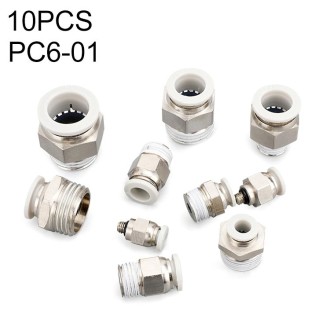 PC6-01 LAIZE 10pcs PC Straight Pneumatic Quick Fitting Connector