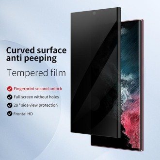 For Samsung Galaxy S23 Ultra 5G 3D Curved Edge Privacy Tempered Glass Film