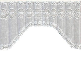 White Translucent Coffee Curtain Tulle Lace Sheer Warp Knitted Jacquard Curtains Bedroom Curtains, Size:Upper Curtain(JHM-06)