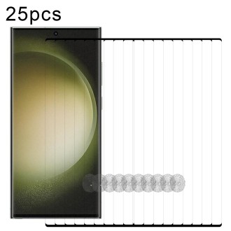 For Samsung Galaxy S23 Ultra 5G 25pcs 3D Curved Edge Full Screen Edge Glue Tempered Glass Film