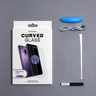 For OPPO Reno9 UV Liquid Curved Full Glue Tempered Glass Film