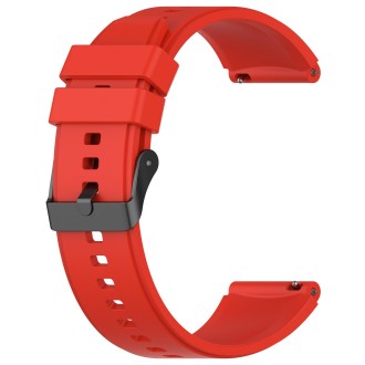 For OPPO Watch 4 Pro 22mm Solid Color Silicone Watch Band(Red)