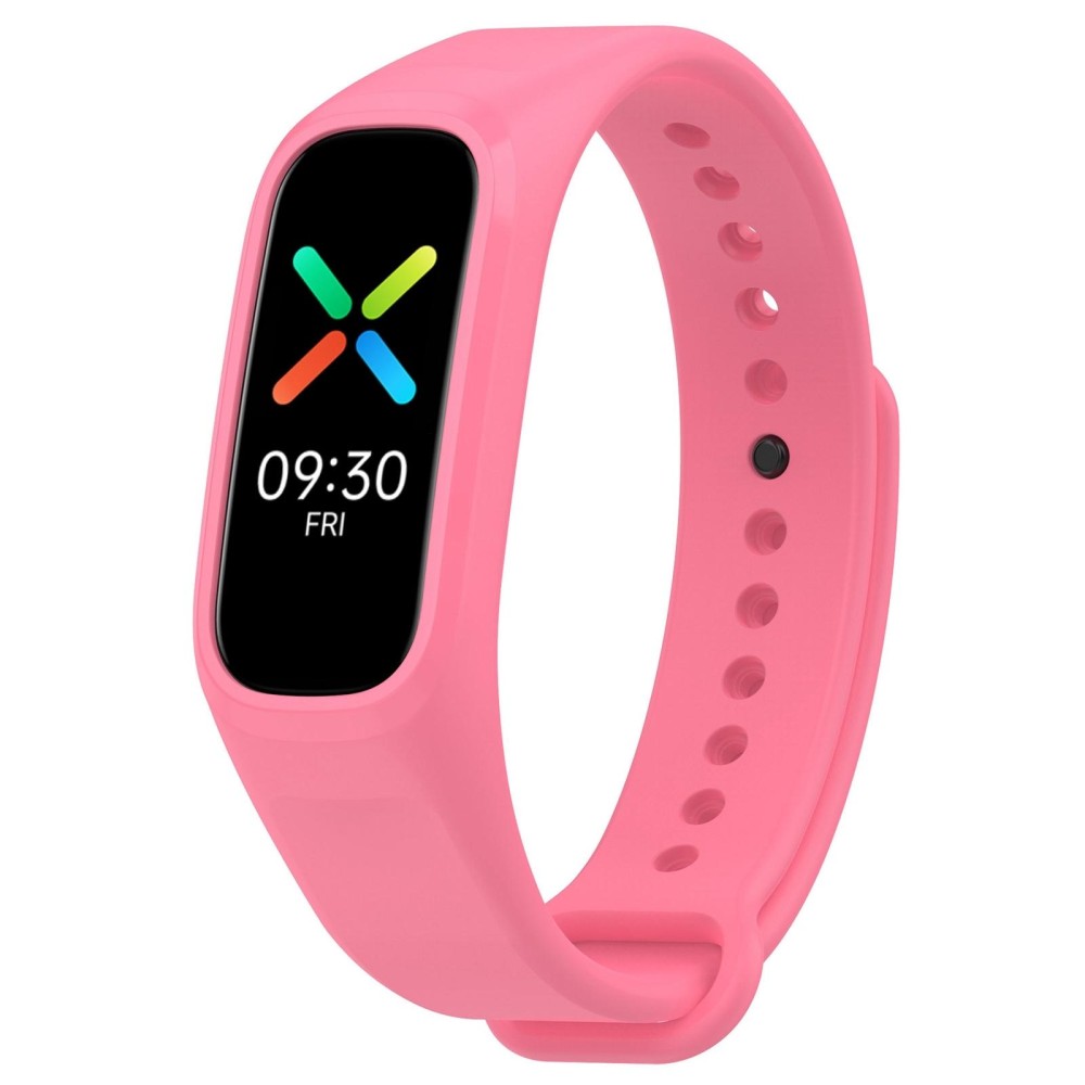 For OPPO Band Vitality Edition Waterproof Sweatproof Solid Color Watch Band(Pink)