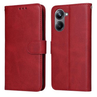 For Realme 10 Pro 5G Classic Calf Texture Flip Leather Phone Case(Red)