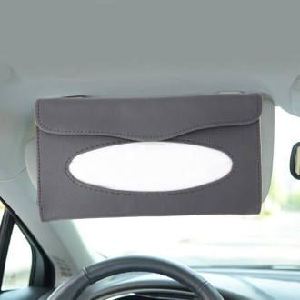 Elegant PU Leather Car Sun Visor Tissue Paper Holder Dispenser Box