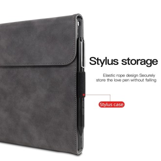 For Microsoft Surface Pro 8 Sheepskin All-Inclusive Shockproof Protective Case with Power Bag(Grey)