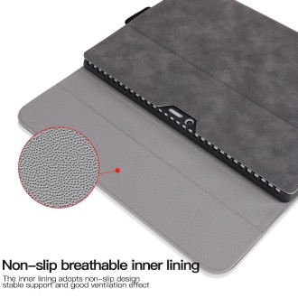 For Microsoft Surface Pro 8 Sheepskin All-Inclusive Shockproof Protective Case with Power Bag(Grey)