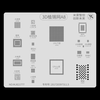 Mijing 3D BGA Solder Reball Tin Plant Net, Model:A8