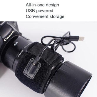 DJ-006 Camera USB Degrader Lens Diving Material Warm Belt(3 Gear Adjustment Temperature)