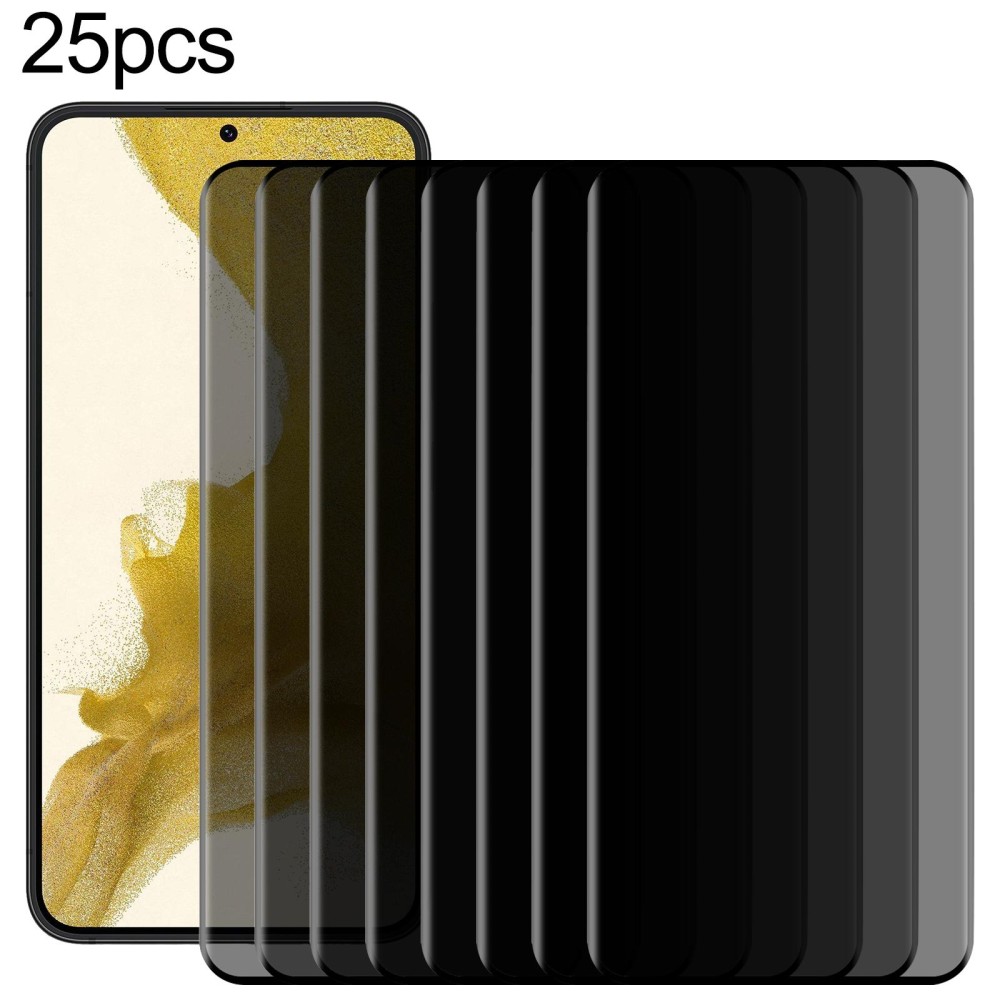 For Samsung Galaxy S22 5G 25pcs 3D Curved Edge Privacy Tempered Glass Film