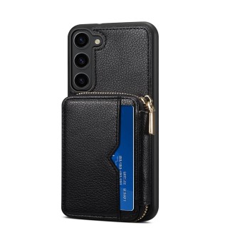 For Samsung Galaxy S22 5G Zipper Card Slot Phone Case(Black)