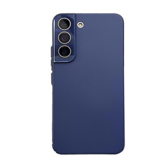 For Samsung Galaxy S22 5G Leather Oil PC Hard All-inclusive Phone Case(Dark Blue)