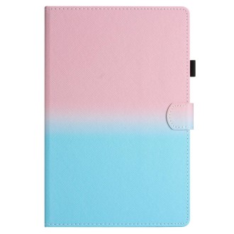 For 8 inch Universal Stitching Gradient Leather Tablet Case(Pink Blue)