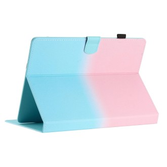 For 8 inch Universal Stitching Gradient Leather Tablet Case(Pink Blue)