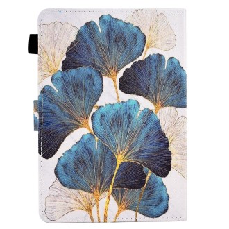 For 10 inch Coloured Drawing Leather Tablet Case(Leaf)