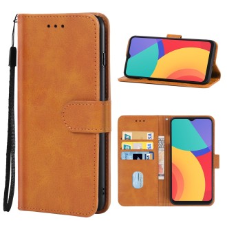 Leather Phone Case For Alcatel 1S 2021(Brown)