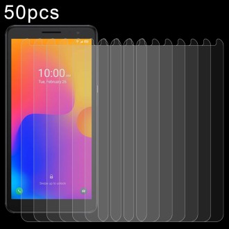 50 PCS 0.26mm 9H 2.5D Tempered Glass Film For Alcatel 1B 2022