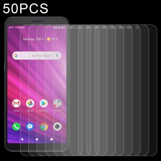 50 PCS 0.26mm 9H 2.5D Tempered Glass Film For Alcatel Axel