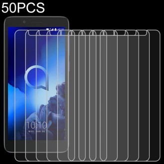 50 PCS For Alcatel 1C 2.5D Non-Full Screen Tempered Glass Film