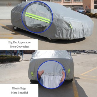 Outdoor Universal Anti-Dust Sunproof SUV Car Cover with Warning Strips, Fits Cars up to 5.3m(207 Inches) In Length