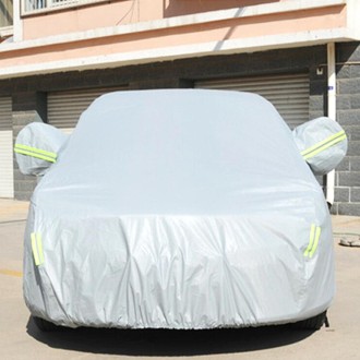 Outdoor Universal Anti-Dust Sunproof 3-Compartment Sedan Car Cover with Warning Strips, Fits Cars up to 5.4m(211 Inches) In Leng