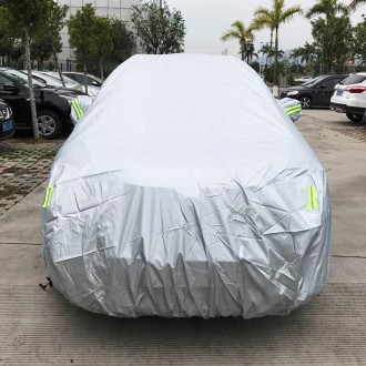 PVC Anti-Dust Sunproof SUV Car Cover with Warning Strips, Fits Cars up to 4.7m(183 inch) in Length