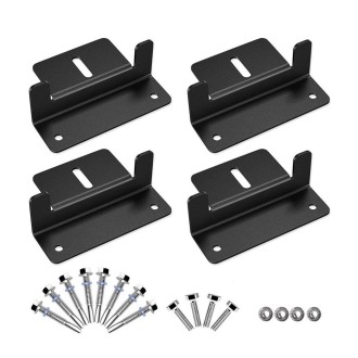 4pcs /Set Aluminum Solar Panel Mounting Bracket(Black)