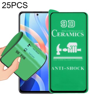 25 PCS 9D Full Screen Glue Ceramic Film For Xiaomi Redmi Note 11T 5G