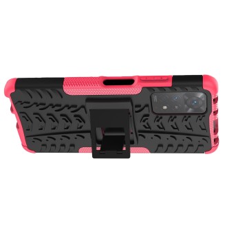 For Xiaomi Redmi Note 11 Pro 5G International Version Tire Texture Shockproof TPU+PC Phone Case with Holder(Pink)