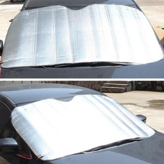 Silver Aluminum Foil Sun Shade Car Windshield Visor Cover Block Front Window Sunshade UV Protect, Size: 220 x 80cm