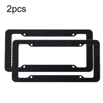 2pcs Carbon Fiber License Plate Frame Car Modification Supplies