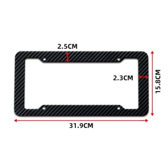 2pcs Carbon Fiber License Plate Frame Car Modification Supplies