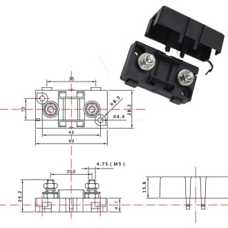 6 in 1 ANS Car Fuse Holder Fuse Box, Current:40A & 50A & 60A