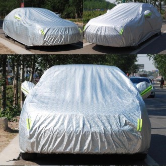 Aluminum Film PEVA Cotton Wool Anti-Dust Waterproof Sunproof Anti-frozen Anti-scratch Heat Dissipation SUV Car Cover with Warnin