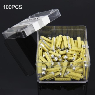 100 PCS Car Auto Fuse European Automotive Fuse (20A Yellow)