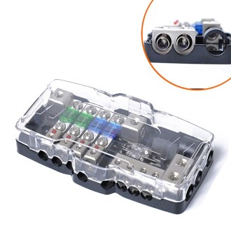 Car Audio Stereo Distribution Block Ground Mini ANL Fuse Block 4 Way Fuse Block 30A 60A 80Amp with LED