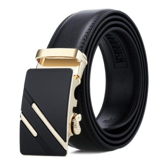 Dandali Casual Men Automatic Buckle Belt Business Soft Leather Pants Band, Length (cm): 115cm(ZD-1)