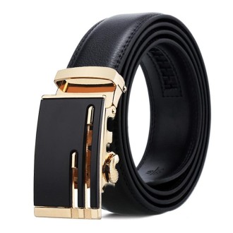 Dandali Casual Men Automatic Buckle Belt Business Soft Leather Pants Band, Length (cm): 115cm(ZD-20)